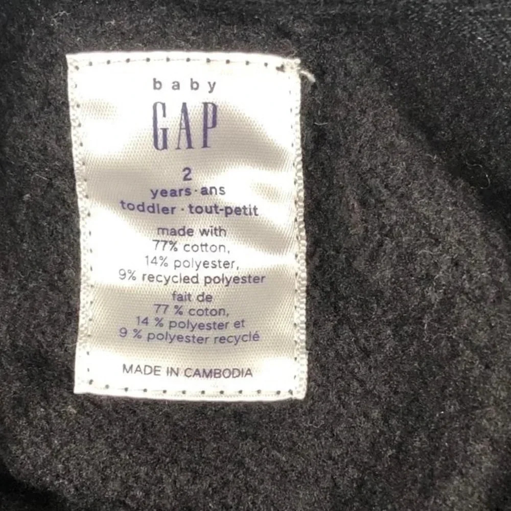 Baby Gap Black Hoodie - 2T - Picture 4 of 4